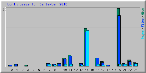 Hourly usage for September 2016