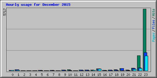 Hourly usage for December 2015